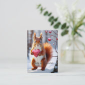 Niedliches Rotes Eichhörnchen Visitenkarte (Stehend Vorderseite)