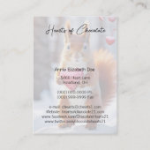 Niedliches Rotes Eichhörnchen Visitenkarte (Rückseite)