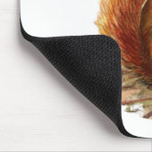 Niedliches Rotes Eichhörnchen Wasserfarbe Tierart Mousepad (Ecke)