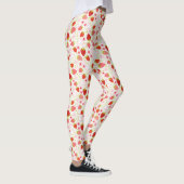 Niedliches Rotes Erdbeeren Fruchtmuster Leggings (Rechts)