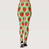 Niedliches rotes Erdbeermuster - kundenspezifische Leggings (Rückseite)