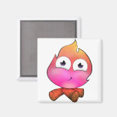 Niedliches rotes Feuer Magnet (Vorderseite/Rückseite)