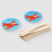 Niedliches rotes Flugzeug mit Cartoon Fächer (Non-assembled)