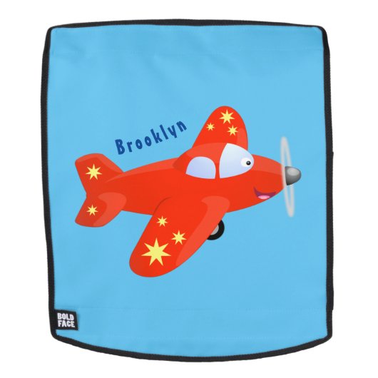 Niedliches rotes Flugzeug mit Cartoon Rucksack (Abnehmbare Front)
