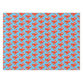 Niedliches rotes Flugzeug mit Cartoon Tischdecke (Vorderseite (Horizontal))
