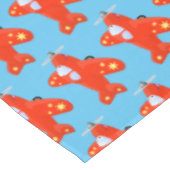 Niedliches rotes Flugzeug mit Cartoon Tischdecke (Schrägansicht)