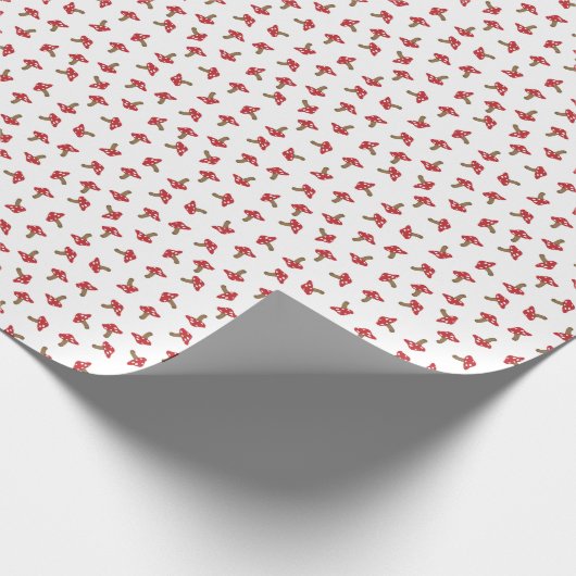 Niedliches rotes gepunktetes geschenkpapier (Ecke)