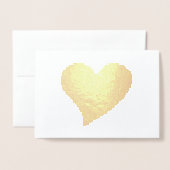 Niedliches rotes Großherz minimalistisch modernes  Folienkarte (Vorderseite mit Umschlag)