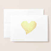 Niedliches rotes Großherz minimalistisch modernes  Folienkarte (Rückseite mit Umschlag)