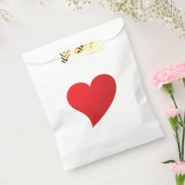 Niedliches rotes Großherz minimalistisch modernes  Geschenktütchen