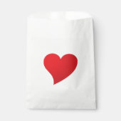 Niedliches rotes Großherz minimalistisch modernes Geschenktütchen (Vorderseite)
