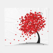 Niedliches Rotes Herz am Tag des Waldes Fleecedecke (Vorderseite (Horizontal))