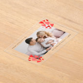 Niedliches Rotes Herz Foto Valentinstag Acryleinladungen (Ablage )