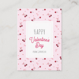 Niedliches Rotes Herz Frohes Valentinstag Mitteilungskarte