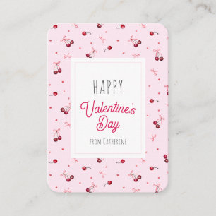 Niedliches Rotes Herz Frohes Valentinstag Mitteilungskarte