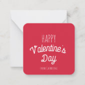 Niedliches Rotes Herz Frohes Valentinstag Mitteilungskarte (Vorderseite)