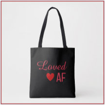 Niedliches Rotes Herz Love AF Tote Beutel