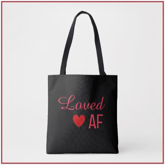Niedliches Rotes Herz Love AF Tote Beutel Tasche
