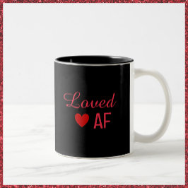 Niedliches Rotes Herz Love AF Zweifarbige Tasse