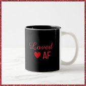 Niedliches Rotes Herz Love AF Zweifarbige Tasse