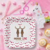 Niedliches Rotes Herz, maßgeschneiderter Whimsikis Pappteller (Party)