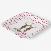 Niedliches Rotes Herz, maßgeschneiderter Whimsikis Pappteller (Gewinkelt)