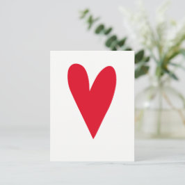 Niedliches Rotes Herz Postkarte