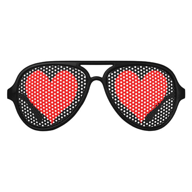 Niedliches Rotes Herz Sonnenbrille (Vorderseite)