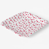 Niedliches Rotes Herz Whimsical Minimalistisch Sim Pappteller (Gewinkelt)