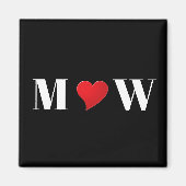 Niedliches rotes Herzklopfchen, modern Magnet (Vorne)