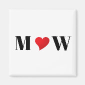 Niedliches rotes Herzklopfchen, modern Magnet (Vorne)