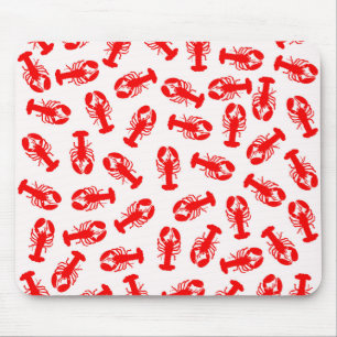 Niedliches rotes Hummer-Tier-Muster Mousepad