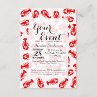 Niedliches rotes Hummer-Tiermuster