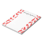 Niedliches rotes Hummermuster Notizblock (Rotiert)