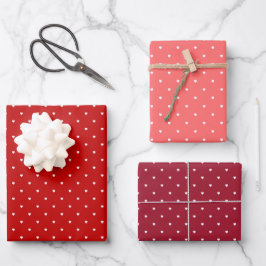 Niedliches Rotes Korallen Magenta Valentinstag Her Geschenkpapier Set