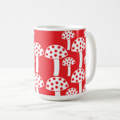 Niedliches rotes Mushroom-Muster Kaffeetasse (VorderseiteRechts)