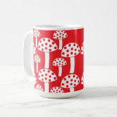 Niedliches rotes Mushroom-Muster Kaffeetasse (Vorderseite Links)