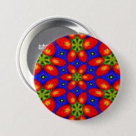 Niedliches rotes Muster Button