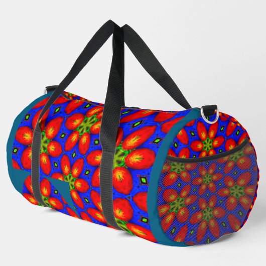 Niedliches rotes Muster Duffle Bag (Rechte Ecke)