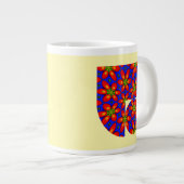 Niedliches rotes Muster Jumbo-Tasse (Vorderseite Rechts)