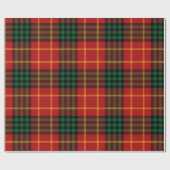 Niedliches Rotes Muster Karierte Weihnachten Geschenkpapier (Flach)