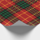 Niedliches Rotes Muster Karierte Weihnachten Geschenkpapier (Ecke)