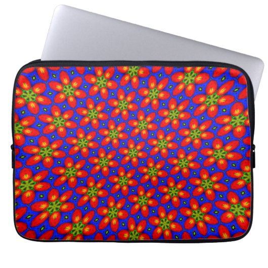 Niedliches rotes Muster Laptopschutzhülle (Vorderseite)