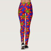 Niedliches rotes Muster Leggings (Rückseite)