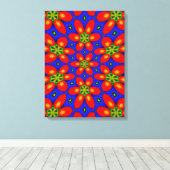 Niedliches rotes Muster Leinwanddruck (Insitu (Holzboden))