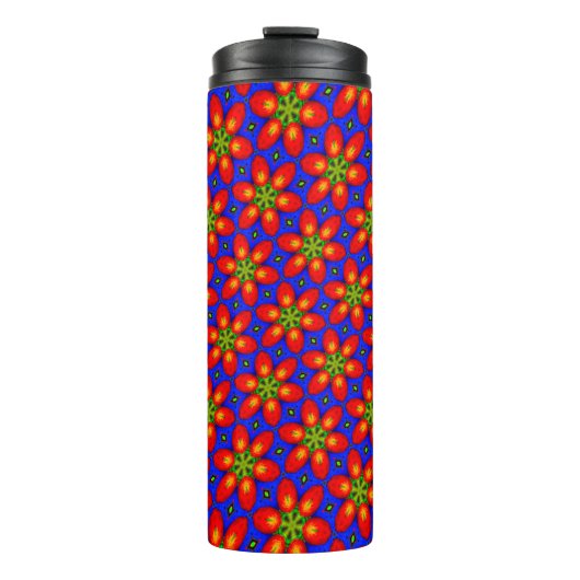 Niedliches rotes Muster Thermosbecher (Vorderseite)