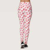 Niedliches rotes Muster Valentine Herz Leggings (Rückseite)