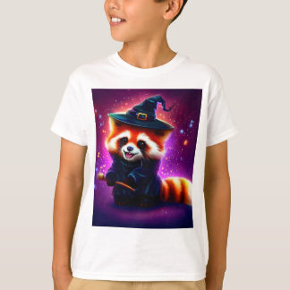 Niedliches Rotes Panda Halloween Kids T Shirt