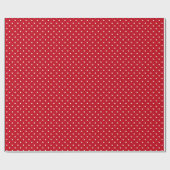 Niedliches rotes Polka Dot-Muster elegant Geschenkpapier (Flach)