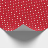 Niedliches rotes Polka Dot-Muster elegant Geschenkpapier (Ecke)